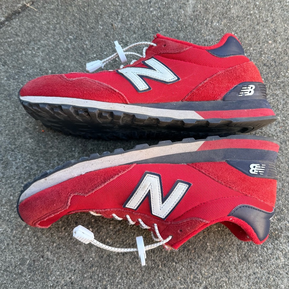 NEW BALANCE 515 WOMEN SHOES Sneakers LOCK LACES SUEDE LEATHER RETRO ORIGINAL RED - Picture 7 of 10